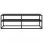 Preview: TV-Schrank Schwarz mit Schwarzem Hartglas 120x40x40 cm