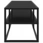 Preview: TV-Schrank Schwarz mit Schwarzem Hartglas 120x40x40 cm