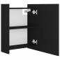 Preview: Bad-Spiegelschrank Schwarz 62,5x20,5x64 cm Holzwerkstoff