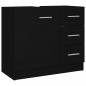 Preview: Waschbeckenunterschrank Schwarz 63x30x54 cm Holzwerkstoff