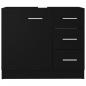 Preview: Waschbeckenunterschrank Schwarz 63x30x54 cm Holzwerkstoff