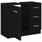 Preview: Waschbeckenunterschrank Schwarz 63x30x54 cm Holzwerkstoff