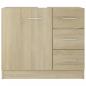 Preview: Waschbeckenunterschrank Sonoma-Eiche 63x30x54 cm Holzwerkstoff