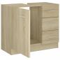 Preview: Waschbeckenunterschrank Sonoma-Eiche 63x30x54 cm Holzwerkstoff