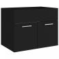 Preview: Waschbeckenunterschrank Schwarz 60x38,5x46 cm Holzwerkstoff