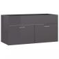 Preview: Waschbeckenunterschrank Hochglanz-Grau 90x38,5x46cm