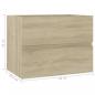 Preview: Waschbeckenunterschrank Sonoma-Eiche 60x38,5x45cm Holzwerkstoff