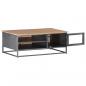 Preview: Couchtisch Grau 90x50x35 cm Massivholz Akazie