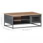 Preview: Couchtisch Grau 90x50x35 cm Massivholz Akazie