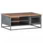 Preview: Couchtisch Grau 90x50x35 cm Massivholz Akazie