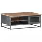 Preview: Couchtisch Grau 90x50x35 cm Massivholz Akazie