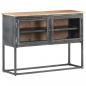 Preview: Sideboard Grau 100x30x70 cm Massivholz Akazie