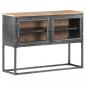 Preview: Sideboard Grau 100x30x70 cm Massivholz Akazie