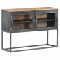 Preview: Sideboard Grau 100x30x70 cm Massivholz Akazie