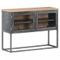 Preview: Sideboard Grau 100x30x70 cm Massivholz Akazie