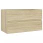 Preview: Waschbeckenunterschrank Sonoma-Eiche 80x38,5x45cm Holzwerkstoff