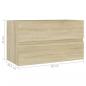 Preview: Waschbeckenunterschrank Sonoma-Eiche 80x38,5x45cm Holzwerkstoff