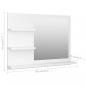 Preview: Badspiegel Weiß 60x10,5x45 cm Holzwerkstoff