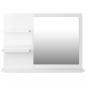 Preview: Badspiegel Hochglanz-Weiß 60x10,5x45 cm Holzwerkstoff