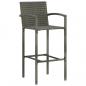 Preview: Barhocker 2 Stk. Grau Poly Rattan