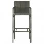 Preview: Barhocker 2 Stk. Grau Poly Rattan