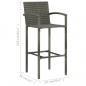 Preview: Barhocker 2 Stk. Grau Poly Rattan