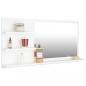 Preview: Badspiegel Weiß 90x10,5x45 cm Holzwerkstoff