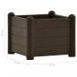 Preview: Garten-Hochbeet PP Mokka 43x43x35 cm