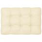 Preview: Palettenkissen Creme 120x80x12 cm Stoff