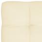 Preview: Palettenkissen Creme 120x80x12 cm Stoff