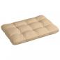 Preview: Palettenkissen Beige 120x80x12 cm Stoff