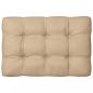 Preview: Palettenkissen Beige 120x80x12 cm Stoff