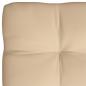 Preview: Palettenkissen Beige 120x80x12 cm Stoff