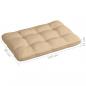 Preview: Palettenkissen Beige 120x80x12 cm Stoff