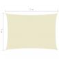 Preview: Sonnensegel Oxford-Gewebe Rechteckig 5x7 m Creme