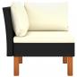 Preview: Ecksofa Poly Rattan und Eukalyptus Massivholz