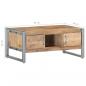 Preview: Couchtisch 95x50x40 cm Raues Mangoholz