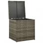 Preview: 4-tlg. Garten-Lounge-Set mit Auflagen Poly Rattan Grau