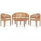 Preview: ARDEBO.de - 4-tlg. Garten-Lounge-Set Massivholz Teak