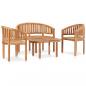 Preview: 4-tlg. Garten-Lounge-Set Massivholz Teak