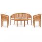 Preview: 4-tlg. Garten-Lounge-Set Massivholz Teak