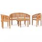 Preview: 4-tlg. Garten-Lounge-Set Massivholz Teak