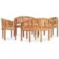 Preview: ARDEBO.de - 5-tlg. Garten-Lounge-Set Massivholz Teak