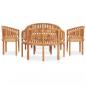 Preview: 5-tlg. Garten-Lounge-Set Massivholz Teak