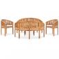 Preview: ARDEBO.de - 5-tlg. Garten-Lounge-Set Massivholz Teak