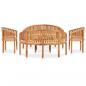 Preview: 5-tlg. Garten-Lounge-Set Massivholz Teak