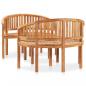 Preview: 3-tlg. Garten-Lounge-Set Massivholz Teak