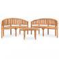 Preview: ARDEBO.de - 3-tlg. Garten-Lounge-Set Massivholz Teak