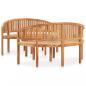 Preview: 3-tlg. Garten-Lounge-Set Massivholz Teak