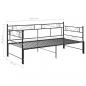 Preview: Tagesbett Ausziehbar Schwarz Metall 90x200 cm